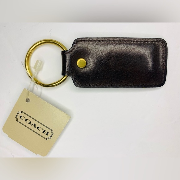 Vintage Coach Leather NWT Key Fob/Chain in Mocha Brown Leather! Style #7… - Picture 3 of 8